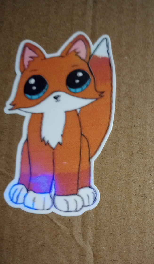 Kawaii Fox Die-Cut Sticker