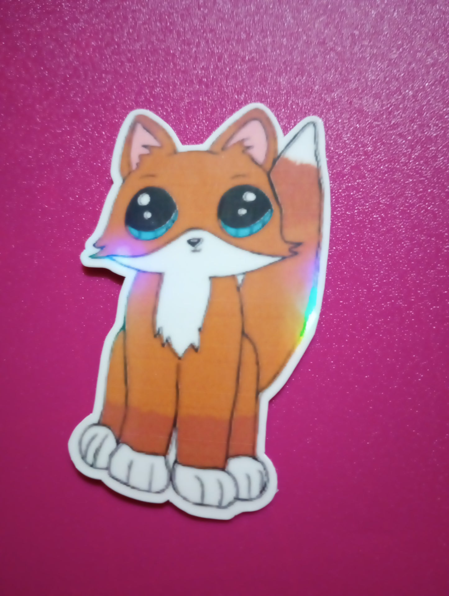 Kawaii Fox Die-Cut Sticker